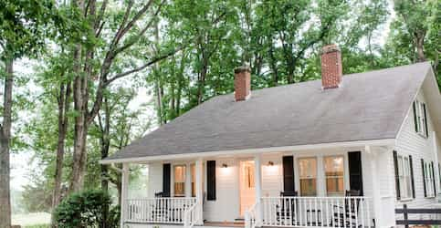 exterior of farmhouse